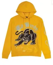 ED HARDY Crouching PANTHER SWEATSHIRT Marigold Men’s SIZE XXL NWT