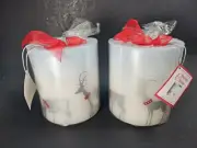 Two Reindeer Christmas Tea Light Candle Holder Colonial Shimmer And Shine