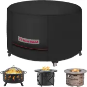 round Patio Fire Pit Cover Fade Resistant Waterproof Outdoor Firepit Cover 28 In