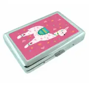 Llamas D10 Silver Metal Cigarette Case RFID Protection Wallet