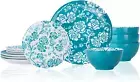 12 Peice Wisenvoy Dinnerware Sets Dinnerware Set Dish Set Ceramic Plates and Bow