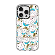 iPhone 16 Pro Clear Case MagSafe Compatible Good luck cat maneki-neko