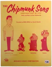 NEW! GIFTABLE!! 1958 CHIPMUNK SONG (CHRISTMAS DON'T BE LATE) sheet music santa