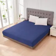 LINENOVA Deep Pocket Ultra-Soft Microfibe Fitted Sheet - King Single, Navy