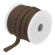 1/2 Inch Double Fold Bias Tape Continuous Bulk Bias Tape (Brown 25 Yards)