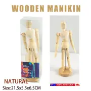 1/2p 21.5x5.5x6.5CM Wooden Artists Manikin With Movable Joints Art Body Sketch