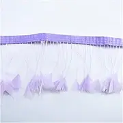 YY 2Meters Goose Feather Trim Fringe Trim Natural Feathers for Crafts White Pheasant Feathers Plume Decoration Plumas Carnaval TOP D109 (Color : Light Purple)