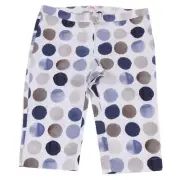 5520AB bermuda bimba GIRL IL GUFO white/blue/grey pois shorts kid