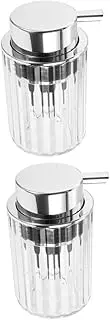 2pcs Refillable Bottle Portable Foaming Soap Dispenser with Pump Shampoo Dispenser Liquid Hand Soap Dispenser for Kitchen Sink and Bathroom