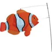 Swimming Clownfish Wind Sock Yard Stake Large 23"