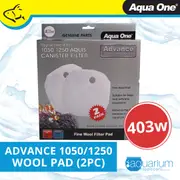 Aqua One Aquis Advance 1050/1250 Wool Pad (2pk) 403w (25403w)