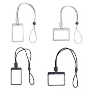 Retractable Lanyard and Card Holder Set Clear Card Case Badge Holder for Office