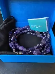 Jay King 925 Sterling Silver Amethyst Beaded Bead Necklace, 40”