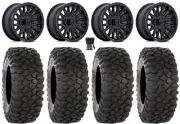 MSA Creed 15" Wheels Black 30" XC450 Tires Polaris RZR XP 1000 / PRO XP