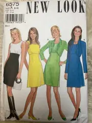 New Look 6575 zippered dress and jacket, Misses sizes 6-16