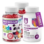 DR. MORITZ Magnesium Bundle - Gummies for Adults 200mg 30 Count and Kids Magn...