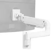 VIVO White Single Pneumatic Monitor Wall Mount, Fits Ultrawides up to 49"