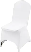 12/30/50/100Pcs Wedding Chair Cover Spandex Stretch Slipcover 、Restaurant Banquet Hotel Dining Party White Chair Cover(12pcs)