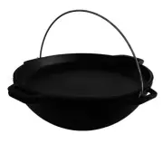 Asian cast iron cauldron with a cast iron lid-pan 10 liters. Thickness 3.8 mm