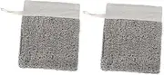 Vaguelly 2Pcs Hanging Linen Soap Storage Pouches with Drawstring for Easy Drying for Foaming Bathing Bathroom Shower Soap Net Bags for Family Use