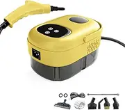 2500W High Pressure Steam Cleaner,Household Handheld Steam Cleaner Machine, Electric Steam Cleaner for Kitchen,Automotive Furniture and Floor Cleaning-New Upgrade Glass Set(Yellow)