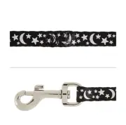 Whisker City Silver Moon and Stars Cat Leash Reflective Black & Silver NWTs