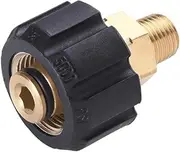 Pressure Washer Hose Adapter Female Metric M22 to 1/4 and 3/8 Inch Male Fitting Accessories (Male to Female 14mm/15mm OD)(Multi)