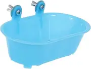 JUMPLAWN Bathing Tub for Birds Parrot Bathing Tub with Mirror Bird Bath for Birds Lightweight Durable Shower Tool for Parrots and