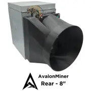 AvalonMiner Rear to 8 Inch - Fan Shroud Adapter Silencer Cooling Crypto 1166