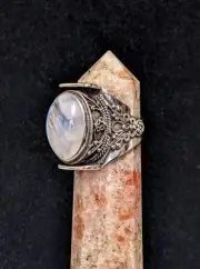 Intricately Detailed Moonstone Ring