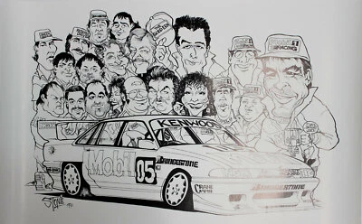 Peter Brock Mobil 1 Racing Poster Holden VP Commodore 1993 ATCC