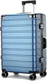 [YYW] PC Hard Shell Suitcase, Blue, Checked-In 24-Inch, Modern