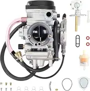Carburetor Fits Yamaha 2000-2006 Kodiak 400 YFM400 & Big Bear 400 & Bruin 350,2007-2012 Grizzly 350 Grizzly 450,2006-2009 Wolverine 350,2007-2010 Wolverine 450 with Fuel Petcock Tank Valve Switch