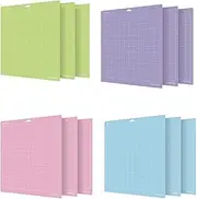zaqwsx 12Pcs Cutting Mat 12X12Inch Craft Cutting Mat Quilting Cutting Mats Adhesive Sticky Quilting Cut Mats for DIY Craft