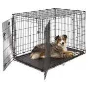 Dog Crate Kennel Large Double Door Folding Transport Travel Vacation RV Truck