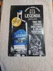 Vodka Of The Year Legends Distillery Vodka Tin Tacker Man Cave Metal Sign 18x11"