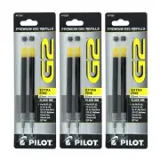 Pilot G2, Dr. Grip Gel/Ltd, ExecuGel G6, Q7 Rollerball Gel Ink Pen Refills 3-Pk
