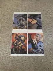 MARVEL COMICS X-MEN 4 PIECE POSTER LOT STORM CABLE CYCLOPS AND THE BEAST NEW.