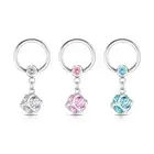 Pair Of Multi CZ Paved Dice Dangle Captive Bead Rings 14G 1/2" Nipple Ring Belly