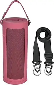 [TXesign] Silicone Case Cover for Ultimate Ears MEGABOOM 3 Portable Speaker, Travel Protective Cover Carrying Pouch w Handle Adjustable Shoulder Strap (Sunset Red)
