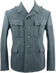 [militaryharbor] WW2 WWII German M37 Elite EM Italian Field Wool Tunic Feldbluse Blue Green Grey