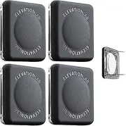 Elevation Lab TagVault™ AirTag Dual Pin Discreet (4 Pack) - The Secure AirTag Pin Mount | Low-Profile, Dual Safety Pins | for Luggage, Bags or Jackets, Black