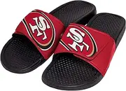 FOCO Unisex-Adult SAN Francisco 49ERS Cropped Big Logo Slide - Mens - Small FFSSNFCPBLGSLSFS-P