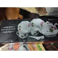 在飛比找蝦皮購物優惠-全新一組經典玫瑰花茶杯壺組