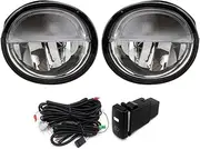 YQYBF 2PCS LED Fog Lamp Assembly White Daytime Running Light Yellow Turn Signal Light for Toyota Land Cruiser J70 LC70 LC71 LC76 LC78 LC79