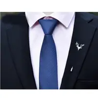 在飛比找momo購物網優惠-【拉福】領帶6cm中窄版領帶精工手打領帶(深藍)