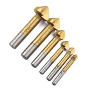 6Pcs Countersink Drill Bit 3 Flute 90 Degree Mill Cutter Bit Countersink Bits