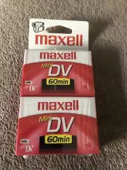 Brand New Maxell Mini DV Camcorder Cassette Tapes 60 Minutes 2 Pack. DVM60SE