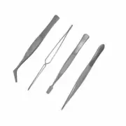 4 Pc Tweezer Set Stainless Steel Hobby Electronic Jewelry Watch Repairs Tool US