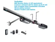 Sommer 2080 EVO+ 8' Foot Rail 1 HP Garage Door Opener Push Remote/Safety Sensors